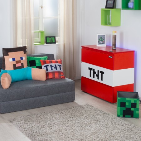 Minecraft kummut, 3 sahtliga, LED-valgustusega, punane / valge