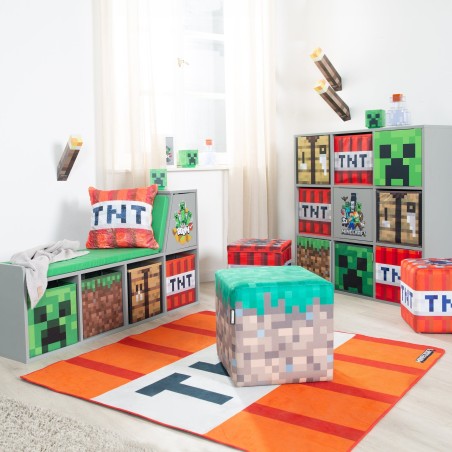 Kaheosaline tubade komplekt Minecraft - Polsterdatud Istmega - Rohi / TNT