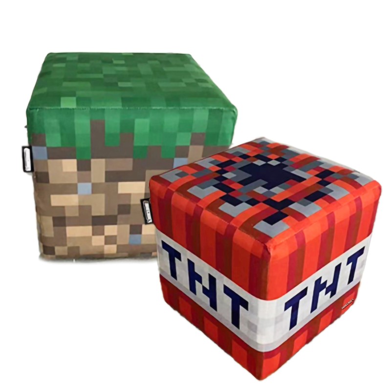Kaheosaline tubade komplekt Minecraft - Polsterdatud Istmega - Rohi / TNT