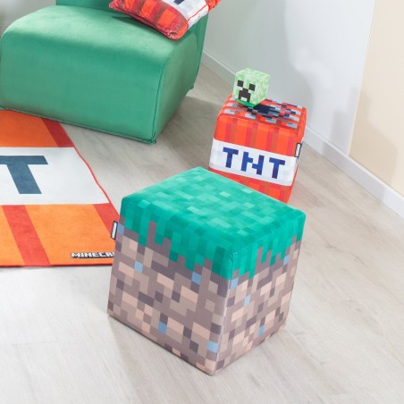 Kaheosaline tubade komplekt Minecraft - Polsterdatud Istmega - Rohi / TNT