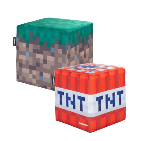 Kaheosaline tubade komplekt Minecraft - Polsterdatud Istmega - Rohi / TNT