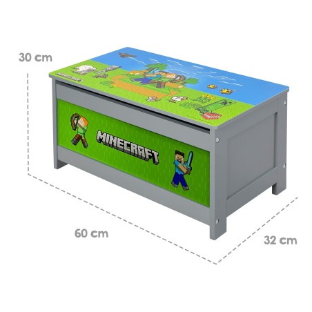 Mänguasjakast Minecraft kaanega – Kokkupandav iste – Hall / Roheline