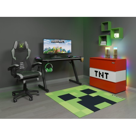 Vaip Minecraft Creeper - 120 x 120 cm - Roheline / Must