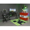 Vaip Minecraft Creeper - 120 x 120 cm - Roheline / Must