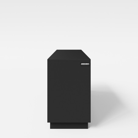 Madal kapp Minecraft kahe uksega, kaablikorraldusega - avatud konsoolriiuliga - must