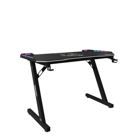 Mängurilaud LED-valgustusega Minecraft - topsi- ja kõrvaklappide hoidik - metallist Z-kujuline jalg