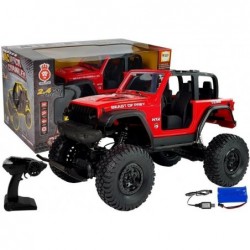 Punane kaugjuhitav Jeep maastikuauto 2.4G