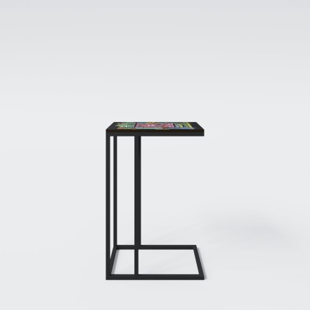 C-kujuline külglaud Minecraft – musta värvi metall – Pixel Print Design