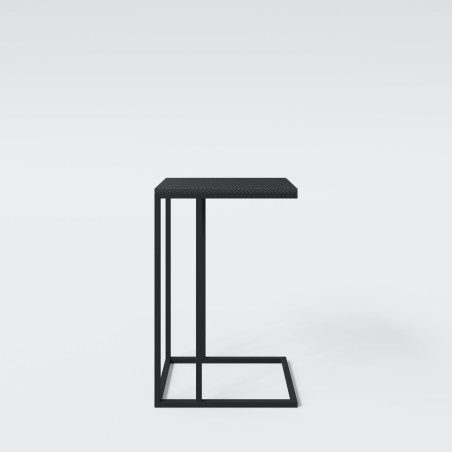 C-kujuline külglaud Minecraft – musta värvi metall – Pixel Print Design