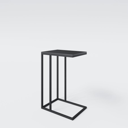 C-kujuline külglaud Minecraft – musta värvi metall – Pixel Print Design