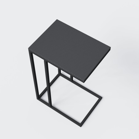 C-kujuline külglaud Minecraft – musta värvi metall – Pixel Print Design