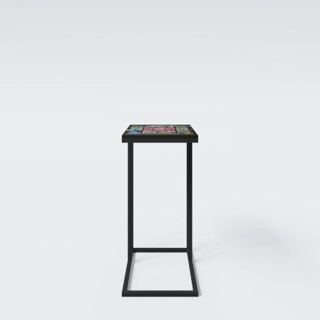 C-kujuline külglaud Minecraft – musta värvi metall – Pixel Print Design