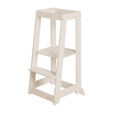 Montessori inspireeritud puidust õpitorn "Monti Step" - reguleeritava kõrgusega - kašmiir