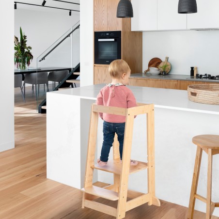 Bambusest õppetorn - astmelaud lastele - FSC sertifitseeritud - toetab kuni 80 kg