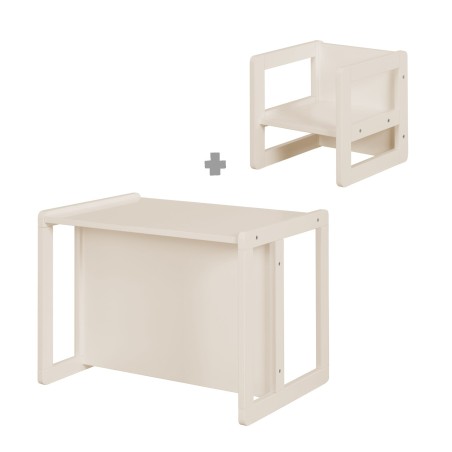 Laste laud ja tool 3in1 - Muudetav taburet ja laud - Ümberkujundatav lastepingiks - Kašmiir