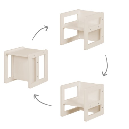 Laste laud ja tool 3in1 - Muudetav taburet ja laud - Ümberkujundatav lastepingiks - Kašmiir