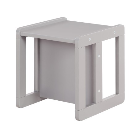 Laste laud ja tool 3in1 - Muudetav taburet ja laud - Ümberkujundatav lastepingiks - hall