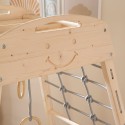 Siseruumide ronimistorn mänguväljak koos lisatarvikutega – naturaalne puit / hall