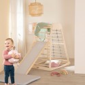 Siseruumide ronimistorn mänguväljak koos lisatarvikutega – naturaalne puit / hall