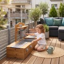 Rõdu liivakast ja mudaköök, 2-ühes, FSC®-sertifitseeritud täispuit, tiikpuu