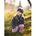 Laste peapael, fliis, black flowers
