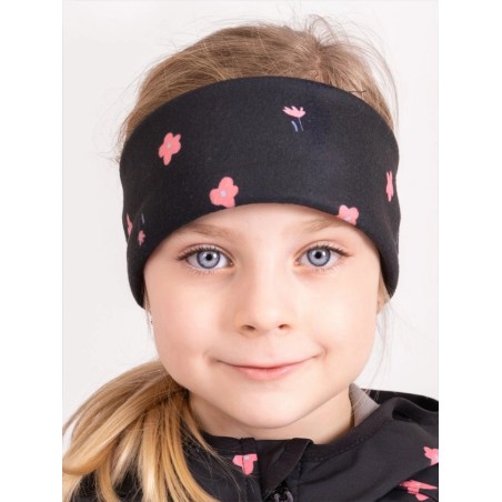 Laste peapael, fliis, black flowers