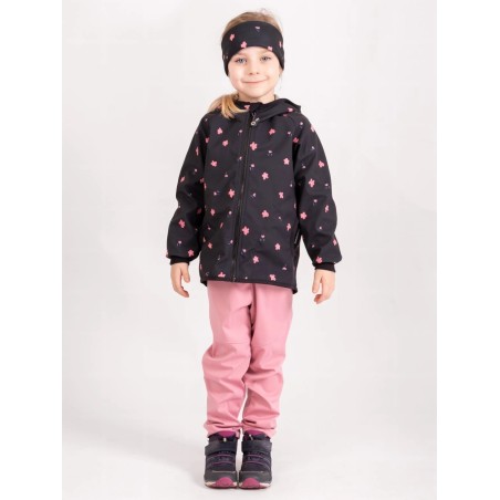 Laste peapael, fliis, black flowers