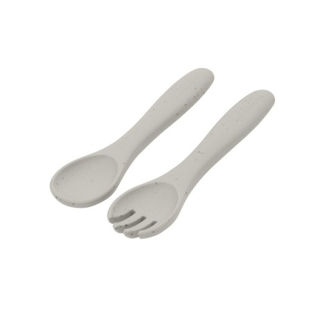 Laste kahvel ja lusikas komplekt, Platinum Silicone Sand