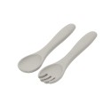 Laste kahvel ja lusikas komplekt, Platinum Silicone Sand