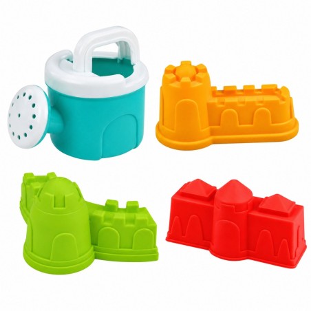 Liivamänguasjade komplekt, veski, vormid, lossid, kastekann