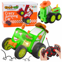 Kaugjuhtimisega hüppav R/C traktor Green