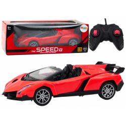 Auto kaugjuhitav sportauto RC 1:16 punane