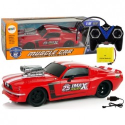 R/C sportauto 1:16 Red White Stripes Pilot