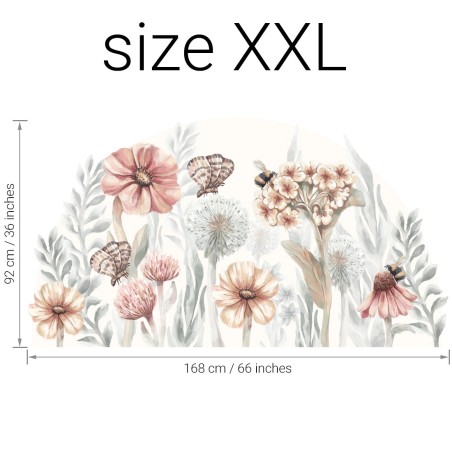 Seinakleebis wildflowers suurus-XXL