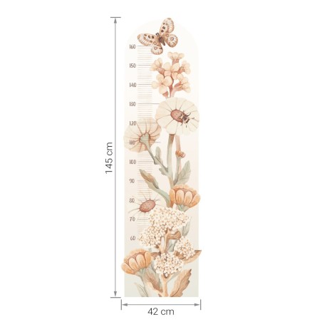 Seinakleebis mõõdupuu flowers boho