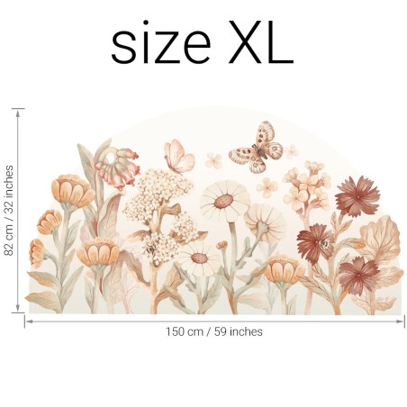 Seinakleebis flowers boho suurus-XL