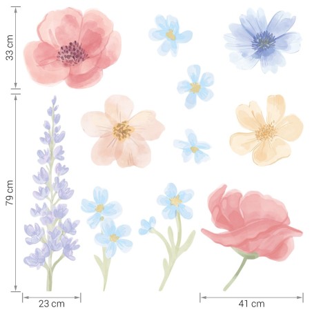Seinakleebised spring garden set I