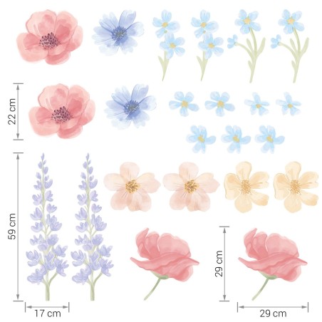 Seinakleebised spring garden set Il