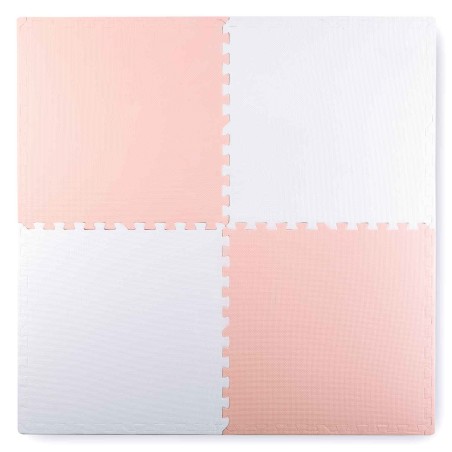 Ricokids suur puslematt 60x60 cm 4 tk. virsik ja valge