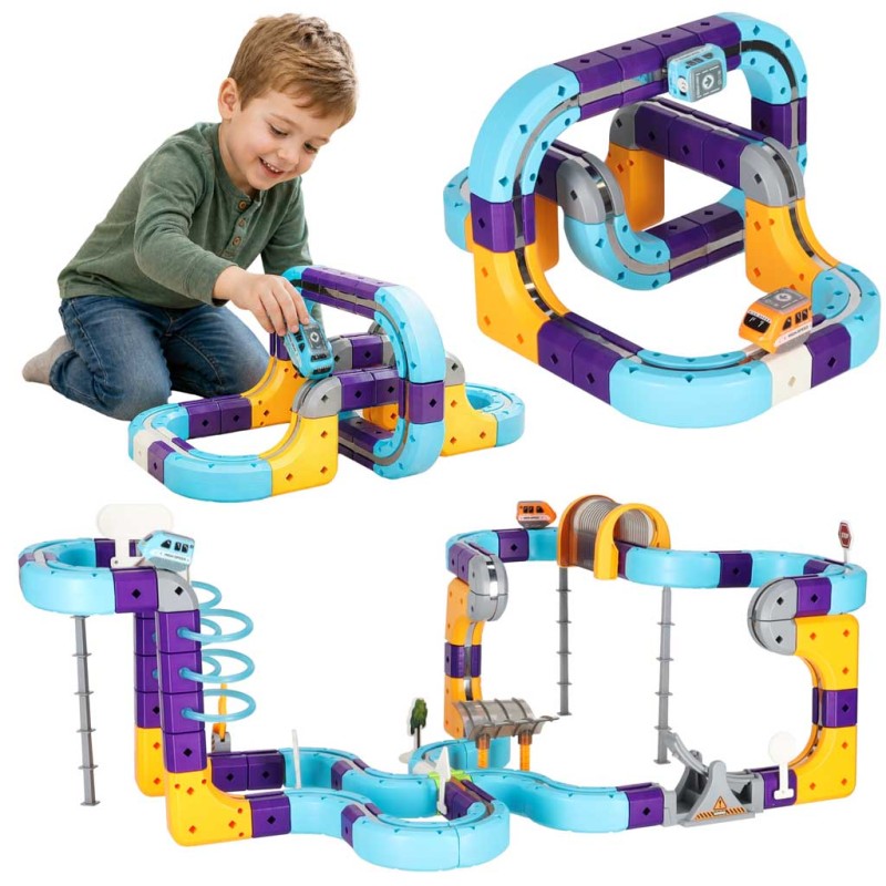 Magnetilised ehitusplokid, võidusõidurada, 129 elementi