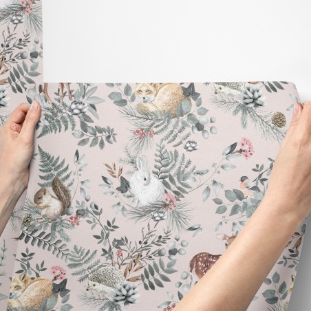 Tapeet woodland pink