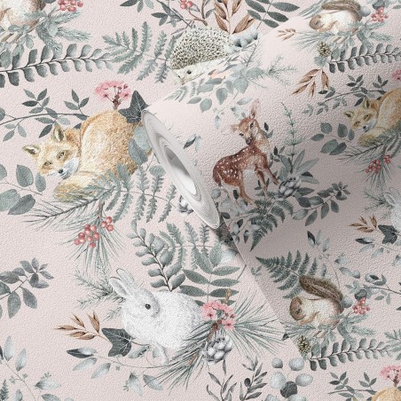 Tapeet woodland pink