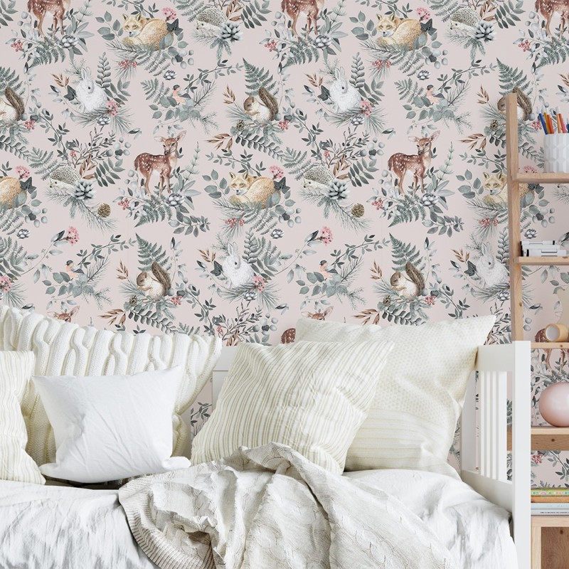 Tapeet woodland pink