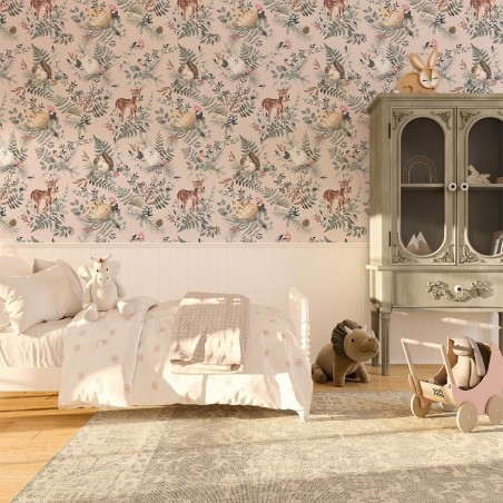 Tapeet woodland pink