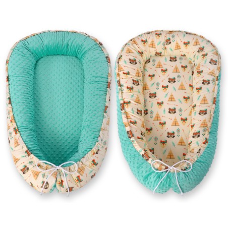 Beebipesa kahepoolne Premium Cocoon väikelastele minky-teepee