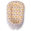 Beebipesa kahepoolne Premium Cocoon väikelastele minky-loomad