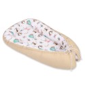 Beebipesa kahepoolne Premium Cocoon väikelastele - rebased beež