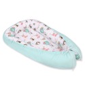 Beebipesa kahepoolne Premium Cocoon väikelastele - rebased beež/mint
