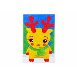 DIY värviline mosaiik jõulude põhjapõdra...