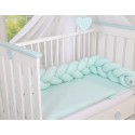Punutud voodipehmendus 180 cm- mint